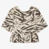 Top in Zebra Denim