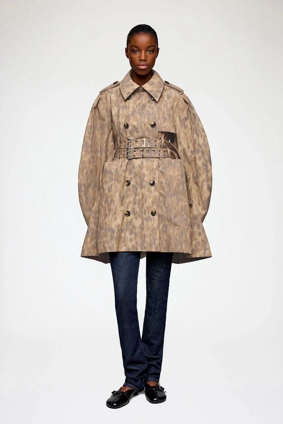 Trench Coat in Printed Cotton Trench Coat in Printed Cotton