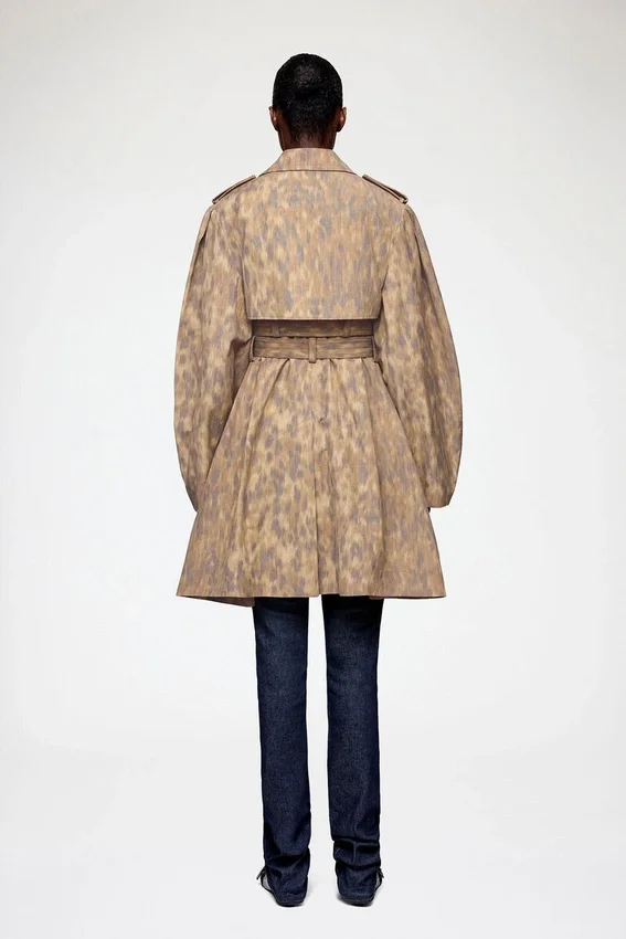 Trench Coat in Printed Cotton Trench Coat in Printed Cotton