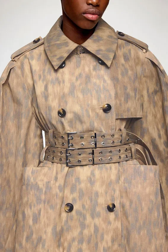 Trench Coat in Printed Cotton Trench Coat in Printed Cotton