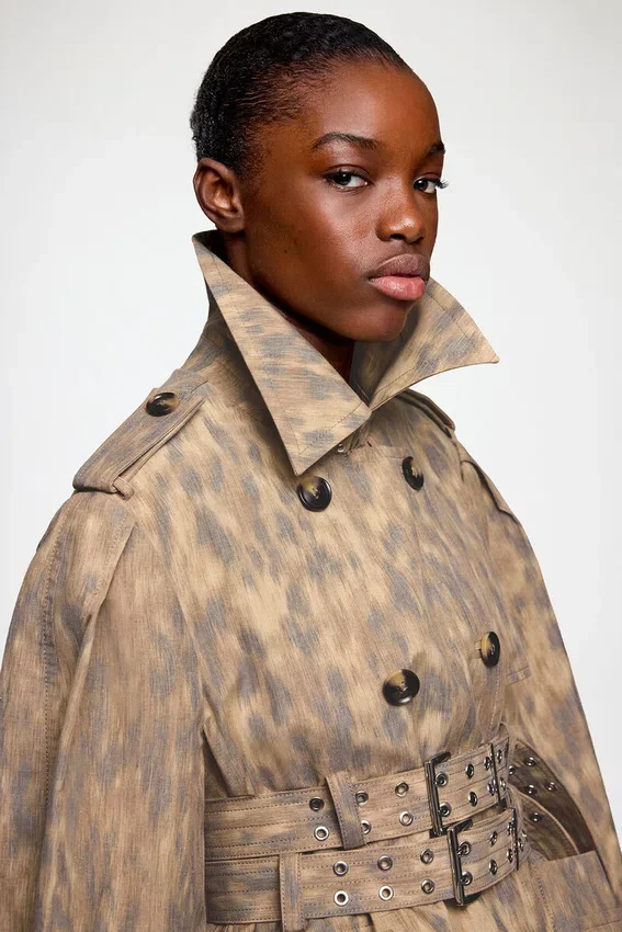 Trench Coat in Printed Cotton Trench Coat in Printed Cotton