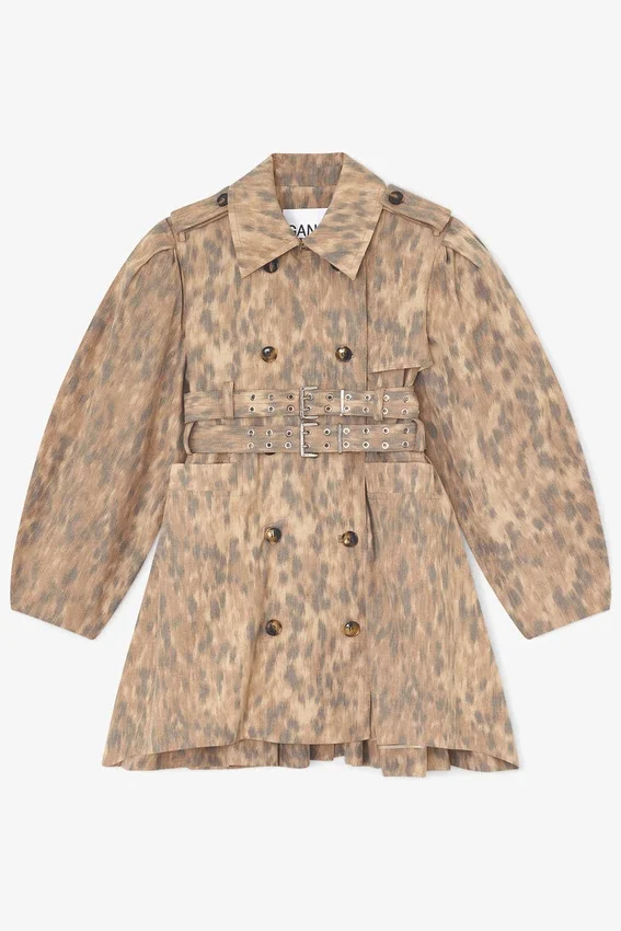 Trench Coat in Printed Cotton Trench Coat in Printed Cotton