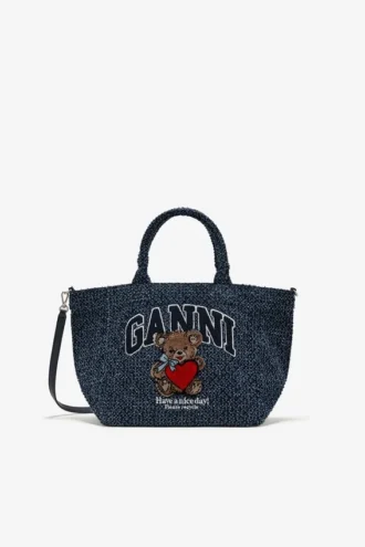 Tweed Denim Small Bear Tote Tweed Denim Small Bear Tote