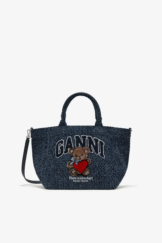 Tweed Denim Small Bear Tote Tweed Denim Small Bear Tote