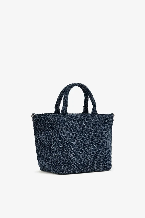 Tweed Denim Small Bear Tote Tweed Denim Small Bear Tote