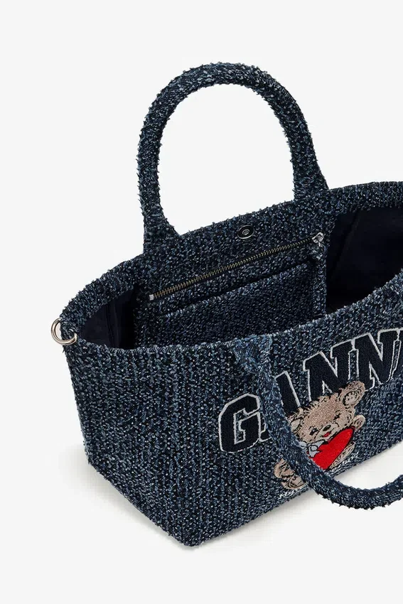 Tweed Denim Small Bear Tote Tweed Denim Small Bear Tote