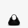 Velvet Moire Mini Hobo Bag