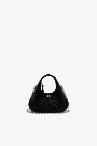 Velvet Moire Mini Hobo Bag