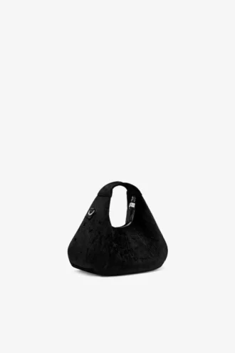 Velvet Moire Mini Hobo Bag