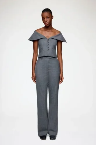 Vest in Grey Wool Melange