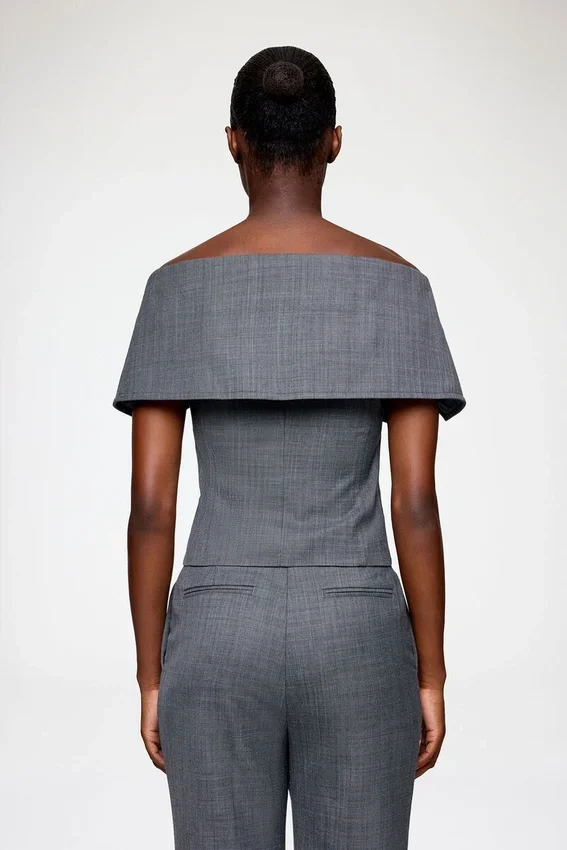 Vest in Grey Wool Melange Vest in Grey Wool Melange