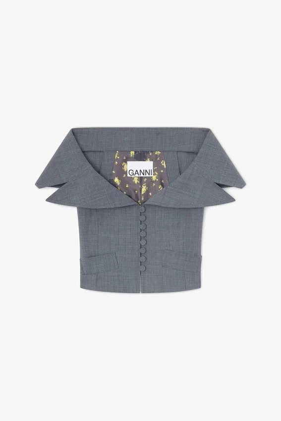 Vest in Grey Wool Melange Vest in Grey Wool Melange