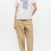 Washed Stretch Cotton Pocket Pants