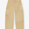 Washed Stretch Cotton Pocket Pants