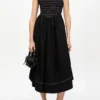 Washed Stretch Cotton Smock Midi Dress