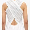 Washed Stretch Cotton Smock Midi Dress