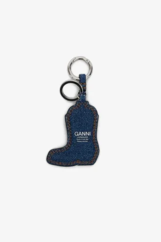 Western Boot Keyring in Denim