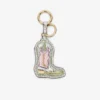 Western Boot Keyring in Metallic
