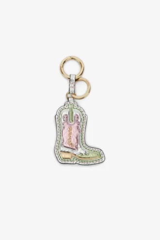 Western Boot Keyring in Metallic