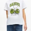 White Basic Jersey Cherry Relaxed T-shirt