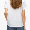 White Basic Jersey Cherry Relaxed T-shirt