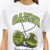 White Basic Jersey Cherry Relaxed T-shirt
