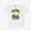 White Basic Jersey Cherry Relaxed T-shirt
