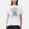 White Basic Jersey Leopard Relaxed T-shirt