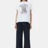 White Basic Jersey Leopard Relaxed T-shirt