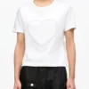 White Cropped Heart T-shirt