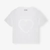 White Cropped Heart T-shirt