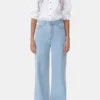White Frill Collar Poplin Shirt