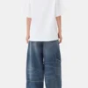 White Heavy Cotton Drop Shoulder Heart T-shirt