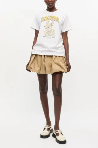 White Relaxed Jersey Bunny T-shirt