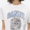 White Relaxed Jersey Kitty T-shirt