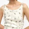 White Satin Gathered Dress