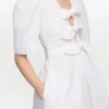 White Stretch Cotton Dress
