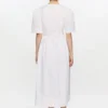 White Stretch Cotton Dress