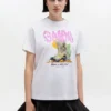 White Western Boot Print T-shirt