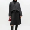 Wool Suiting Wrap Skirt