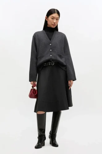 Wool Suiting Wrap Skirt