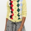 Yellow Check Cardigan